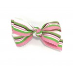 Pink (150 Pink & Green) Stripe - 3 inch